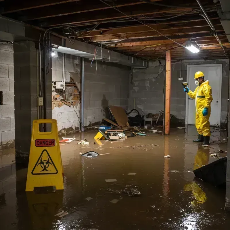 Flooded Basement Electrical Hazard in Crawford County, MO Property